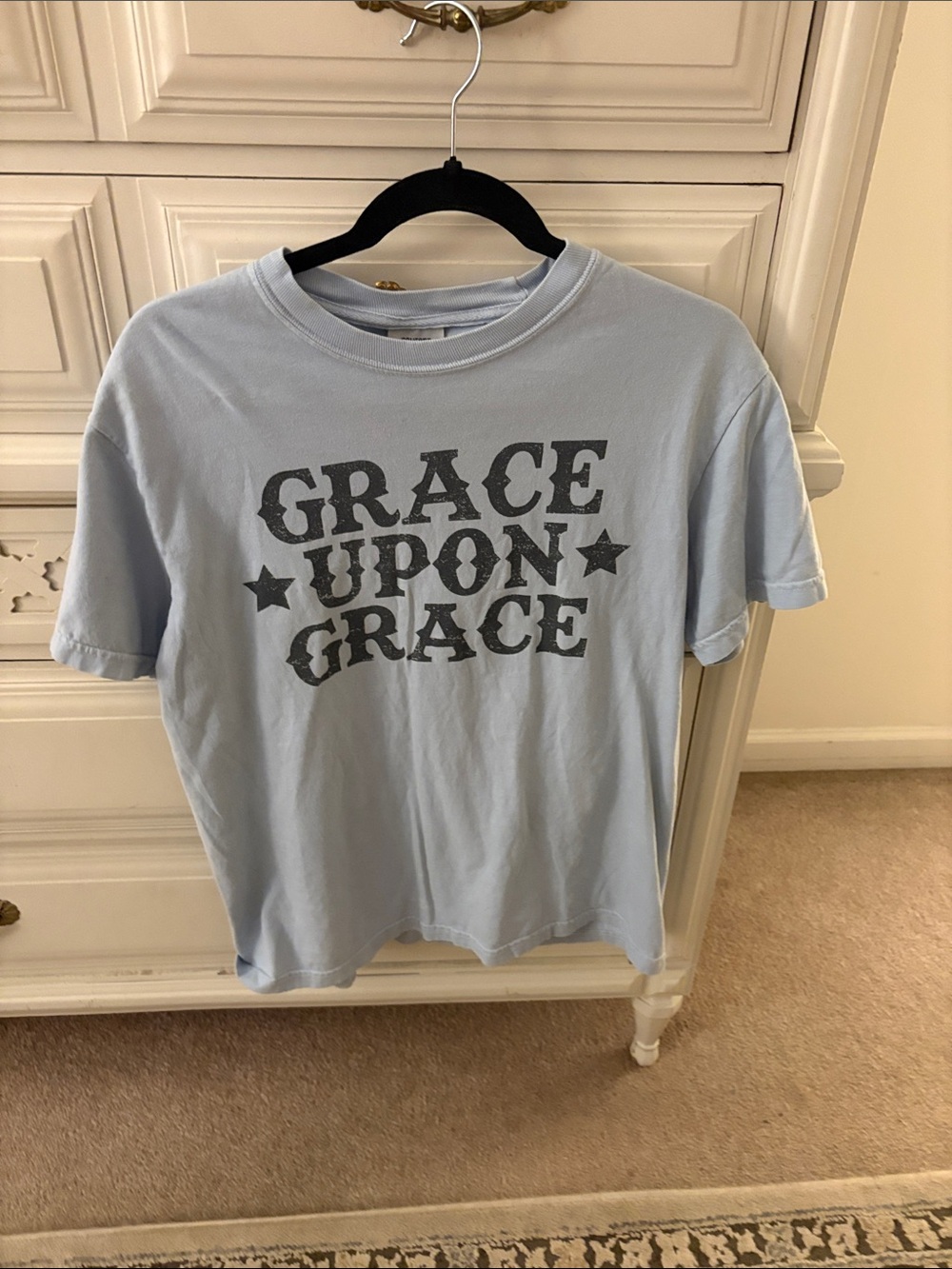 Grace Upon Grace Women’s Light Blue Graphic Tee